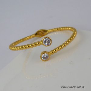 24KGP CRYSTAL SPRING BANGLE