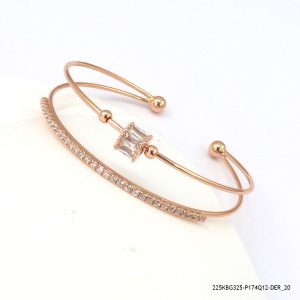 RGP 2 LINER CHARMS CRYSTAL BANGLE
