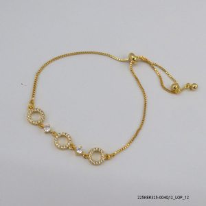 18KGP ELEGANT CRYSTAL ZIPLOCK BRACELET