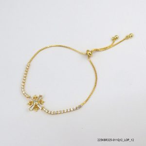 18KGP BAGUETTE CRYSTAL ZIPLOCK BRACELET