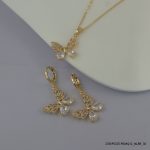 18KGP BUTTERFLY CRYSTAL SET