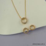 18KGP CRYSTAL CHARMS PENDANT SET