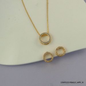 18KGP CRYSTAL CHARMS PENDANT SET