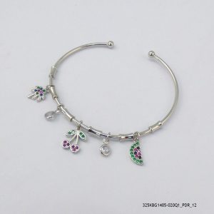 SILVER PLATED SYN CRYSYAL KBG