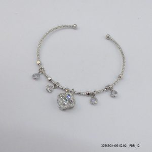 SILVER PLATED SYN CRYSTAL KBG