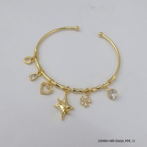 18KGP SYN CRYSTAL HEART KBG