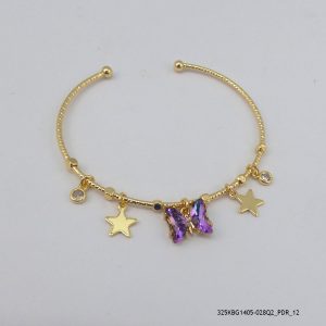 18KGP BUTTERFLY SYN CRYSTAL KBG