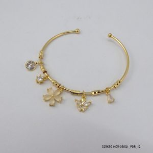 18KGP SYN CRYSTAL FLOWER KBG