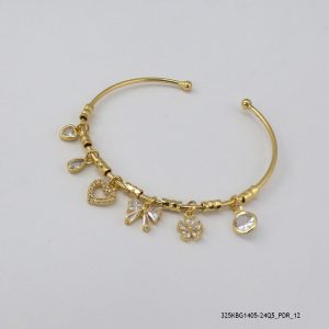 18KGP SYN CRYSTAL HEART KBG