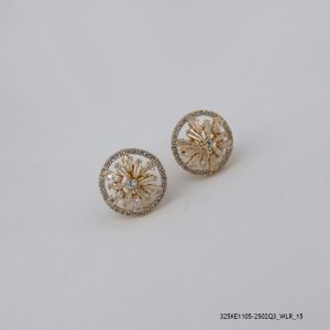 18KGP BAGUETTE CRYSTAL EARRING