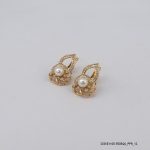18KGP SYN PEARL HOOPS