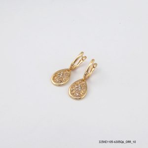 18KGP LUXURY CRYSTAL HOOPS