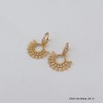 18KGP CRYSTAL HOOPS