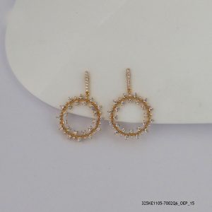 18KGP LUXURY CRYSTAL HOOPS