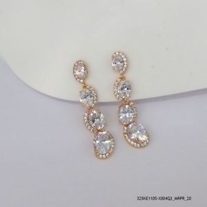18KGP LUXURY CRYSTAL EARRINGS