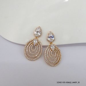 18KGP LUXURY CRYSTAL EARRINGS