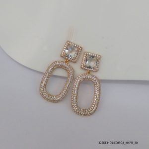 18KGP LUXURY CRYSTAL EARRINGS