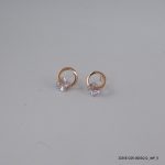 ROSE GOLD PLATED SYN CRYSTAL EARRINGS