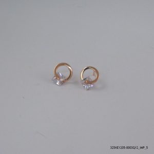 ROSE GOLD PLATED SYN CRYSTAL EARRINGS