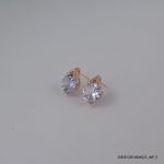ROSE GOLD PLATED SYN CRYSTAL EARRINGS