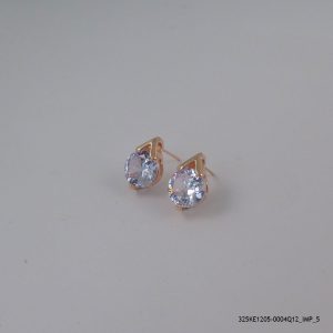 ROSE GOLD PLATED SYN CRYSTAL EARRINGS