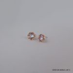 ROSE GOLD PLATED CRYSTAL FLOWER EARRINGS
