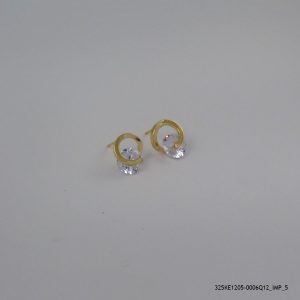 18KGP SYN CRYSTAL EARRINGS