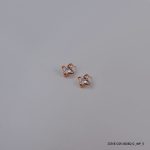 ROSE GOLD PLATED CRYSTAL FLOWER EARRINGS