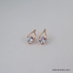 ROSE GOLD PLATED SYN CRYSTAL EARRINGS