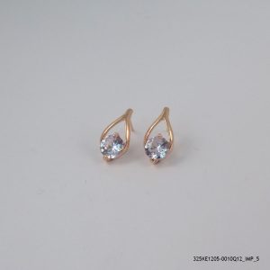 ROSE GOLD PLATED SYN CRYSTAL EARRINGS