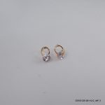 ROSE GOLD PLATED SYN CRYSTAL EARRINGS