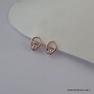 ROSE GOLD PLATED SYN CRYSTAL EARRINGS