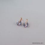 ROSE GOLD PLATED SYN CRYSTAL EARRINGS