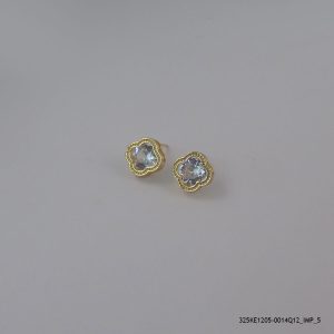 18KGP SYN CRYSTAL EARRINGS