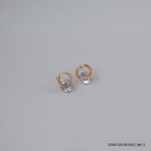 ROSE GOLD PLATED SYN CRYSTAL EARRINGS