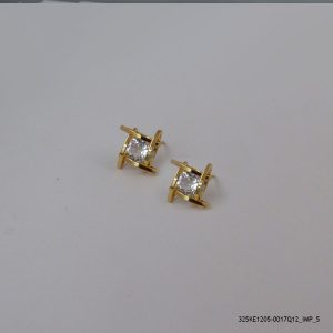 18KGP SYN CRYSTAL EARRINGS