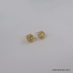 18KGP FLOWER CRYSTAL EARRINGS