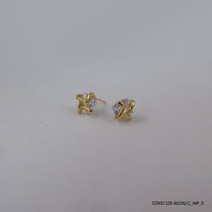 18KGP SYN CRYSTAL EARRINGS
