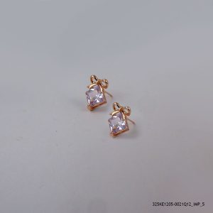 ROSE GOLD PLATED CRYSTAL EARRINGS