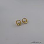 18KGP SYN CRYSTAL EARRINGS