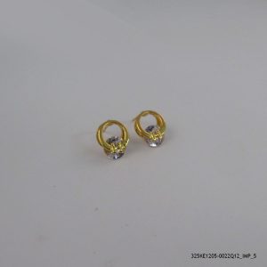 18KGP SYN CRYSTAL EARRINGS