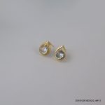 18KGP CRYSTAL PEAR EARRINGS