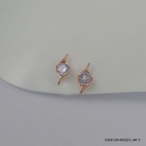 ROSE GOLD PLATED CRYSTAL EARRINGS