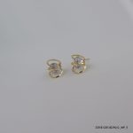 18KGP SYN CRYSTAL EARRINGS