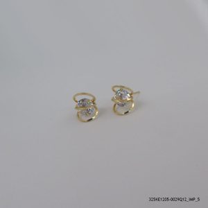 18KGP SYN CRYSTAL EARRINGS