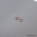 ROSE GOLD PLATED CRYSTAL HEART EARRINGS