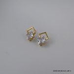 18KGP SYN CRYSTAL EARRINGS