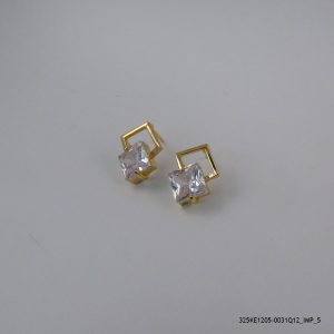 18KGP SYN CRYSTAL EARRINGS