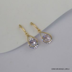 18KGP CRYSTAL DANGLING EARRINGS