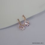 ROSE GOLD PLATED CRYSTAL DANGLING EARRINGS